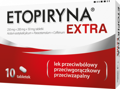 Etopiryna Extra 0,25g+0,2g+0,05g 10 tabletek