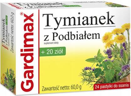 Gardimax Tymianek+Podbiał+20ziół x 24past 