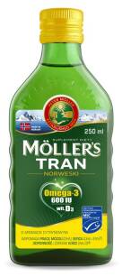 Tran Mollers Norweski cytrynowy płyn 250m
