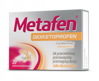 Metafen Dexketoprofen 25 mg 20 tabletek