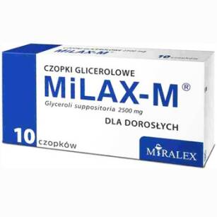 Czopki glicerolowe Milax-M x 10czop.