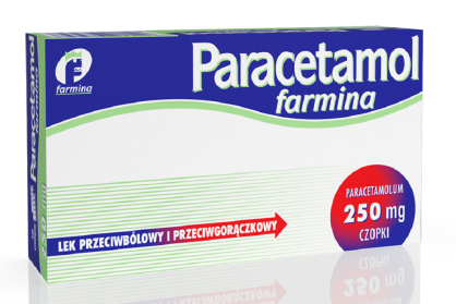 Paracetamol 250mg x 10 czop. FARMINA