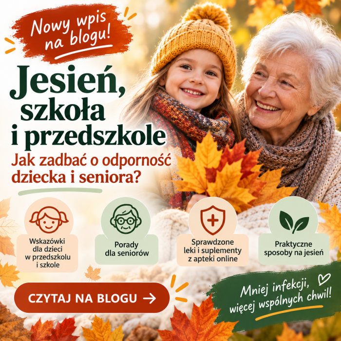 Jesień, szkoła i przedszkole – jak zadbać o odporność dziecka i seniora?